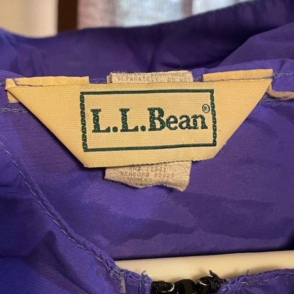 Vintage 90’s L.L. Bean Purple 1/2 Zip Anorak Pullover Windbreaker Jacket Sz L - Picture 4 of 6